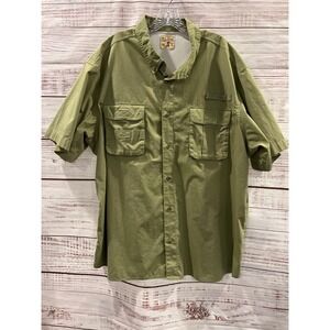 Red Head Brand Co Mens 3XL Olive Green Short Sleeve Fishing Shirt 602RHS187380W